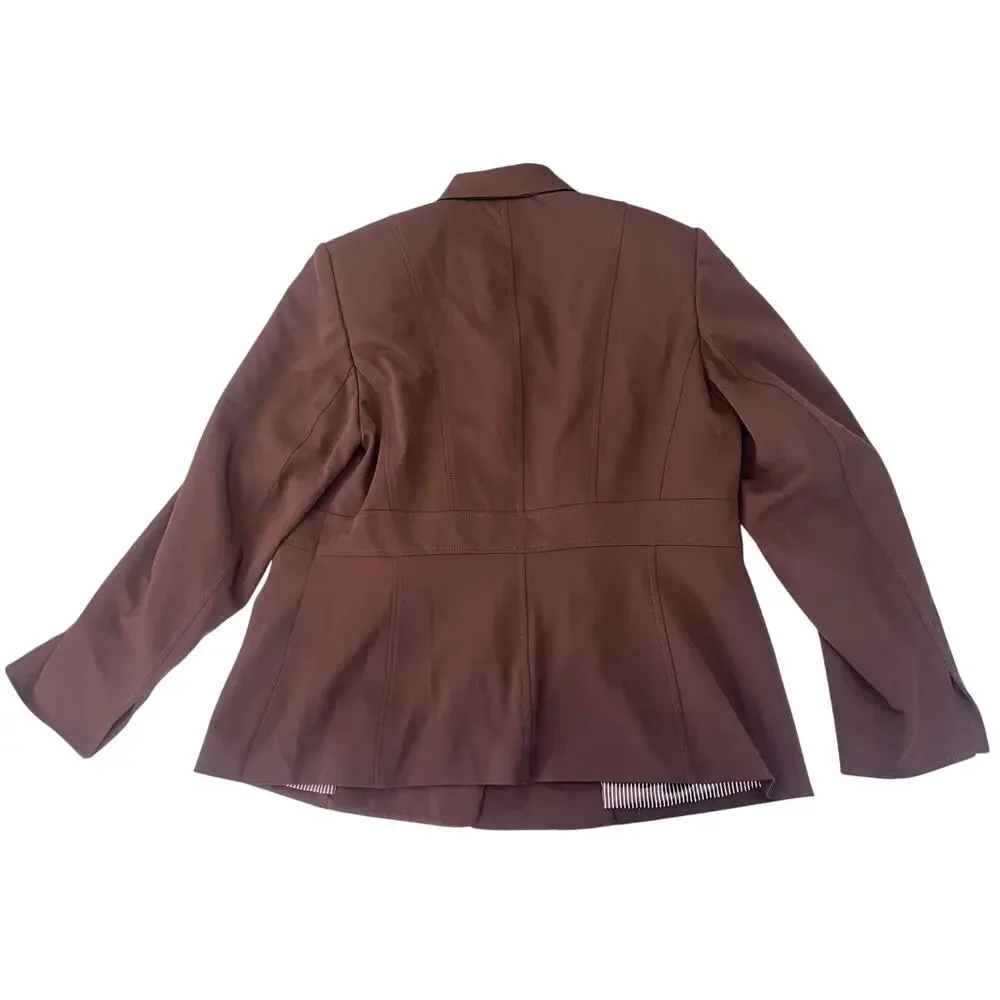 NWT Cato Woman Brown Blazer Plus Size Work Office Academia Womens‎ 16W